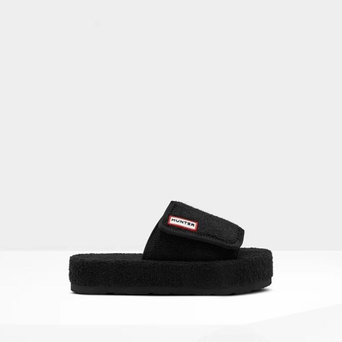 Hunter Original Terry Towelling Beach Platform Adjustable Slides (M317P) Ireland